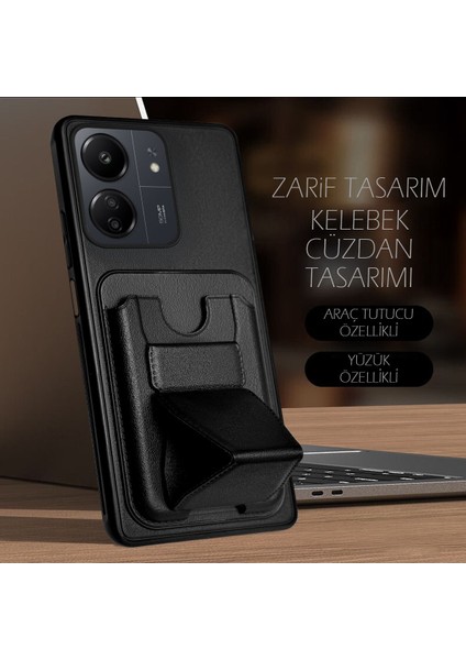 Xiaomi Redmi 13C Standlı ve Cüzdanlı Kılıf Mtl Aksesuar