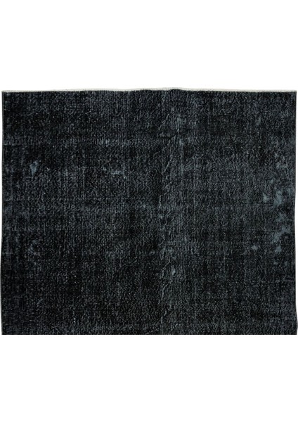 180 x 292 cm El Dokuması Yeniden Boyanmış Eski Türk Halısı, Modern Siyah El Yapımı Yünlü Halı fırsatları