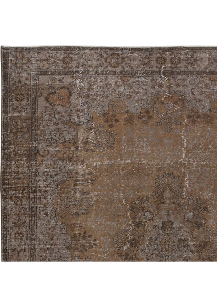 193 x 280 cm El Düğümlü Kahverengi Halı, Dekoratif El Dokuması Yün ve Pamuktan Yapılmış Alan Halısı fırsatları