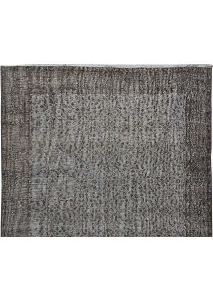 169 x 270 cm El Dokuması Yeniden Boyanmış Eski Türk Halısı, Modern Gri El Yapımı Yünlü Halı fırsatları