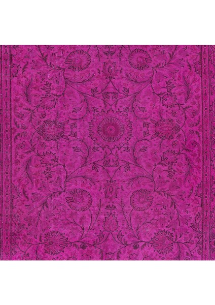 160 x 265 cm , Pembe El Yapımı Halı, Yenilenmiş Eski Halı, Yeniden Boyanmış Modern Halı indirimleri