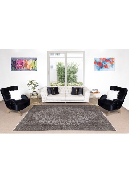 198 x 300 cm El Dokuması Gri Halı. Mutfak, Oturma Odası, Çocuk Odası, Yatak Odası ve Ofis Için Halı