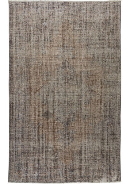172 x 273 cm El Dokuması Yeniden Boyanmış Eski Türk Halısı, Modern Gri El Yapımı Yünlü Halı fiyatları