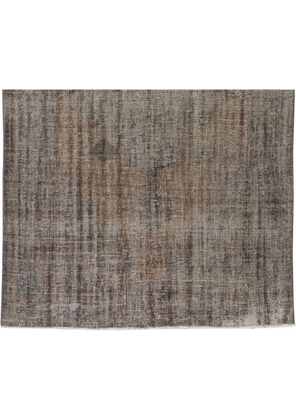172 x 273 cm El Dokuması Yeniden Boyanmış Eski Türk Halısı, Modern Gri El Yapımı Yünlü Halı indirimleri