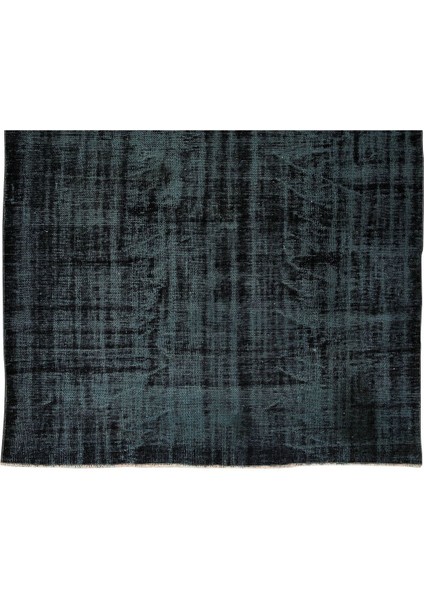 183 x 276 cm El Dokuması Yeniden Boyanmış Eski Türk Halısı, Modern Siyah El Yapımı Yünlü Halı indirimleri