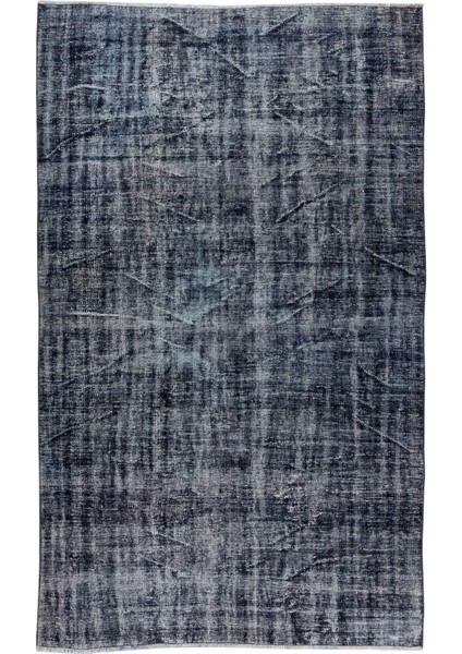 178 x 285 cm Mavi Tonlarda Yünlü ve Pamuklu Halı, Modern El Dokuması Boyanmış Eski Türk Halısı fiyatları