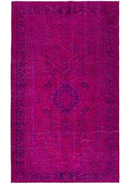 178 x 297 cm , Modern Ev Dekoru Halı, Pembe El Yapımı Halı, Geleneksel Yünlü Halı
