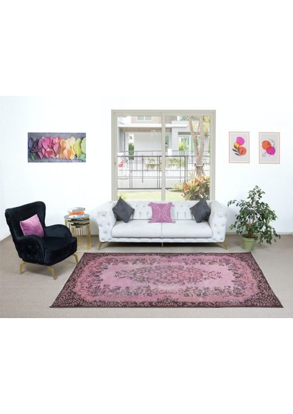 182 x 305 cm , Eski El Yapımı Türk Işi Halı, El Dokuma Pembe Halı fiyatları