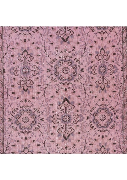 105 x 200 cm , Yeniden Boyanmış Pembe El Dokuma Halı, El Yapımı Eski Halı indirimleri