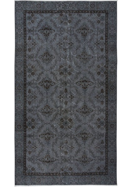 145 x 255 cm Modern Ev Dekoru Halı, Gri El Yapımı Halı, Geleneksel Yünlü Halı