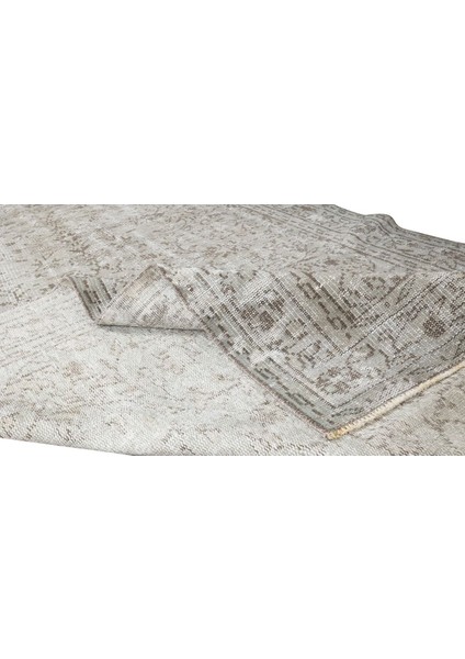 157 x 250 cm El Dokuması Yeniden Boyanmış Eski Türk Halısı, Modern Gri El Yapımı Yünlü Halı modelleri