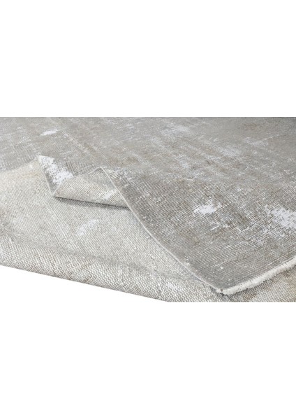 170 x 245 cm El Dokuması Yeniden Boyanmış Eski Türk Halısı, Modern Gri El Yapımı Yünlü Halı