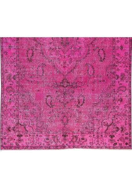 180 x 300 cm Pembe Renkli Yünlü Halı, Modern El Dokuması Yeniden Boyanmış Eski Türk Halısı indirimleri