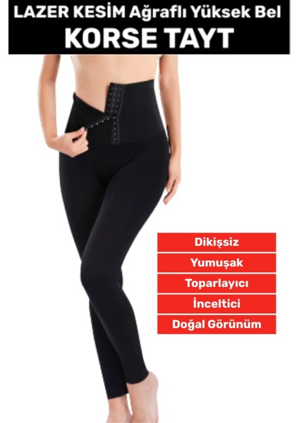 Özel Üretim Doğal Görünüm Vücut Lazer Kesim Yüksek Bel Ağraflı Korse