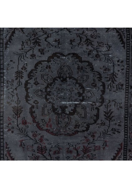 162 x 264 cm El Dokuması Halı, Gri Modern Halı, El Yapımı Yünlü Halı