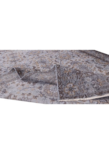 167 x 273 cm Çağdaş Gri Otantik Yünlü Halı, El Dokuması Yeniden Boyanmış Eski Türk Halısı modelleri