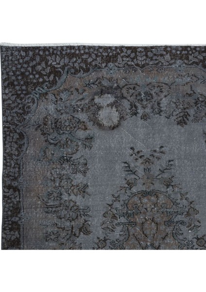 170 x 268 cm Gri Renkli El Dokuması Halı, Yenilenmiş Modern Türk Halısı fırsatları