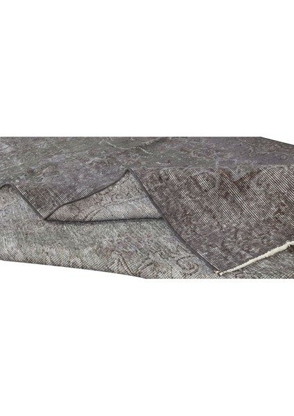 168 x 264 cm Çağdaş Gri Otantik Yünlü Halı, El Dokuması Yeniden Boyanmış Eski Türk Halısı modelleri