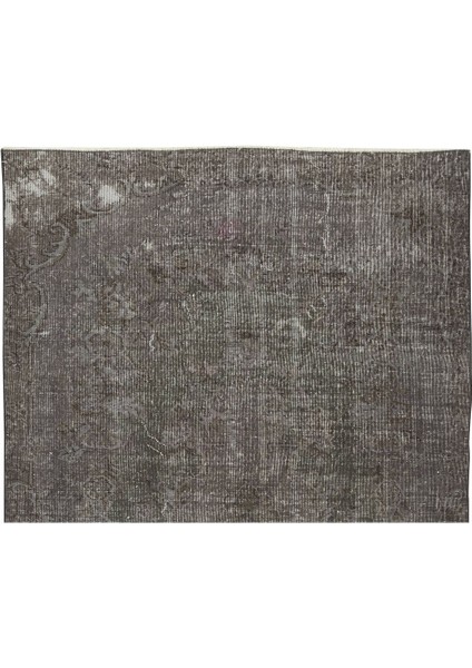 168 x 264 cm Çağdaş Gri Otantik Yünlü Halı, El Dokuması Yeniden Boyanmış Eski Türk Halısı fırsatları