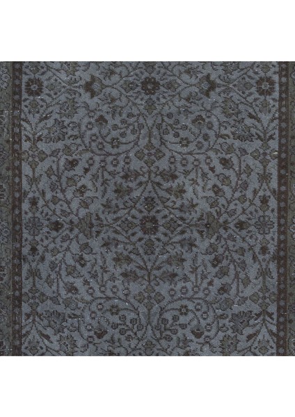 119 x 213 cm Koyu Gri Tonlarda Yenilenmiş El Dokuması Halı, Modern Alan Halısı indirimleri
