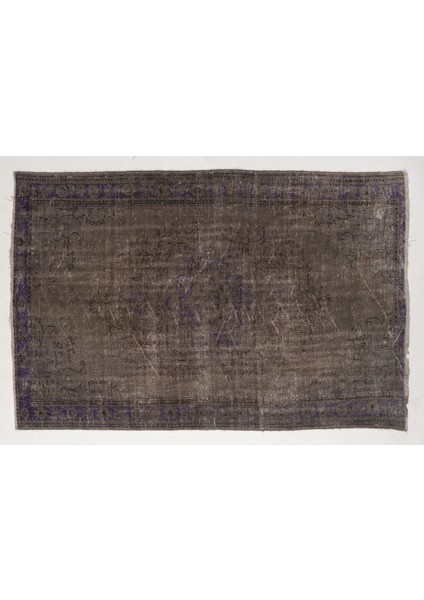 (181 x 274 cm ) Kahverengi Tonlarda El Dokuması Anadolu Halısı, Gizli Madalyon Desenli Halı