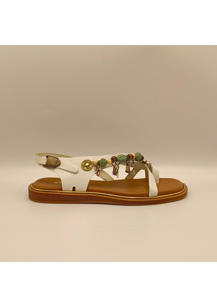 Daphne Deri Düz Sandalet