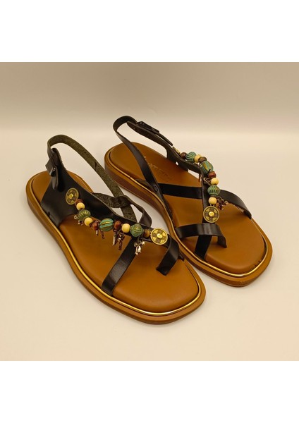 Daphne Deri Düz Sandalet fiyatları