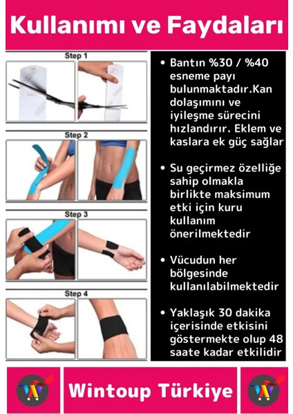 Premium Hızlı Etki Kas Bel Bacak Kol Boyun Sırt Omuz Karın Kalça Spor 5 Metre Isı Bandı Pembe modelleri
