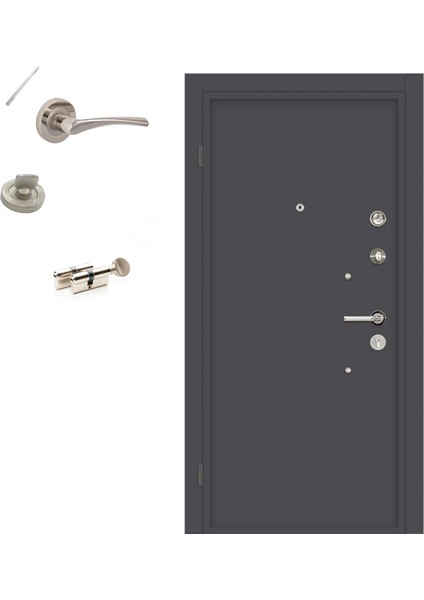 Laminoks Seri Çift Renk Çelik Kapı BY-1608 Sağ Açılım