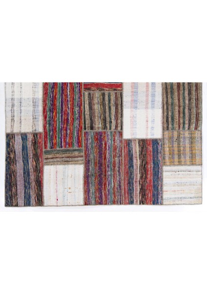 245 x 305 cm Dekoratif Eski El Dokuması Patchwork Kilim, Özel Seçenekler Mevcut, Peçvörk Halı