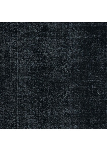 193 x 272 cm Düz Siyah El Dokuma Halı, Yenilenmiş Anadolu Halısı indirimleri