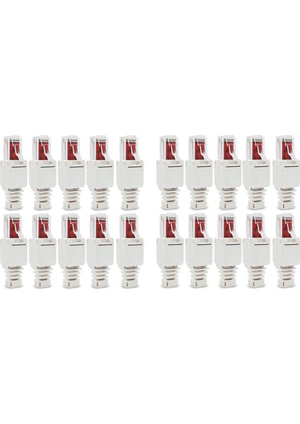 20 x Ağ Fişi Aletsiz RJ45 Cat6 Lan Utp Kablo Fişi Aletsiz Cat5 Cat7 Kurulum Kablosu Yama Kablosu Aracı (Yurt Dışından)