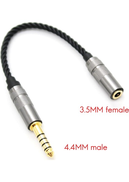 Hıfı 4.4mm Dengeli Kulaklık Adaptörü Ses Kablosu 4.4 Xlr 4 Pin Erkek - Dişi Açı (Yurt Dışından)