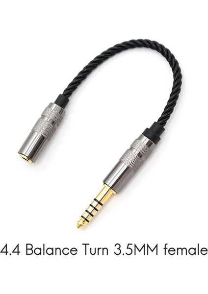 Hıfı 4.4mm Dengeli Kulaklık Adaptörü Ses Kablosu 4.4 Xlr 4 Pin Erkek - Dişi Açı (Yurt Dışından)