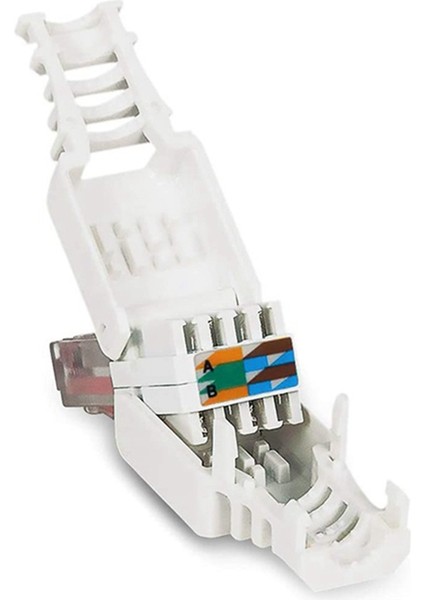 20 x Ağ Fişi Aletsiz RJ45 Cat6 Lan Utp Kablo Fişi Aletsiz Cat5 Cat7 Kurulum Kablosu Yama Kablosu Aracı (Yurt Dışından)