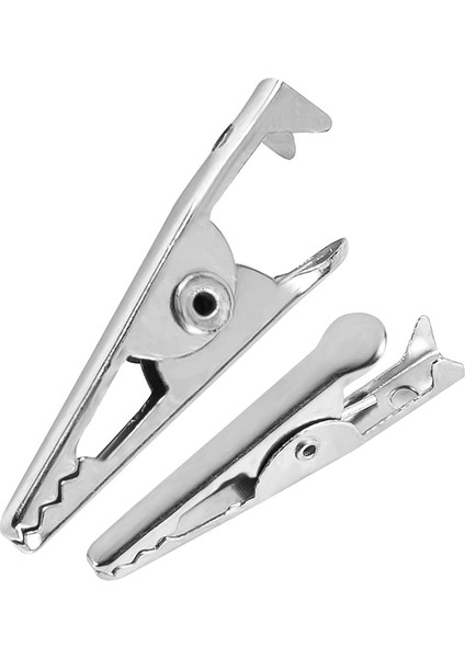 100 Adet 1.06IN / 27MM Mini Metal Timsah Klipler, Timsah Kelepçeleri Gümüş Ton Nikel Kaplama Test Hattı Yaylı Kelepçeler. (Yurt Dışından)