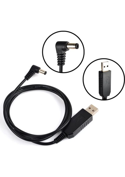 Walkie Talkie Pil Şarj Cihazı USB Şarj Kablosu Için Yedek Baofeng Uv-5r Uv-5re Dm-5r Iki Yönlü Telsiz (Yurt Dışından)