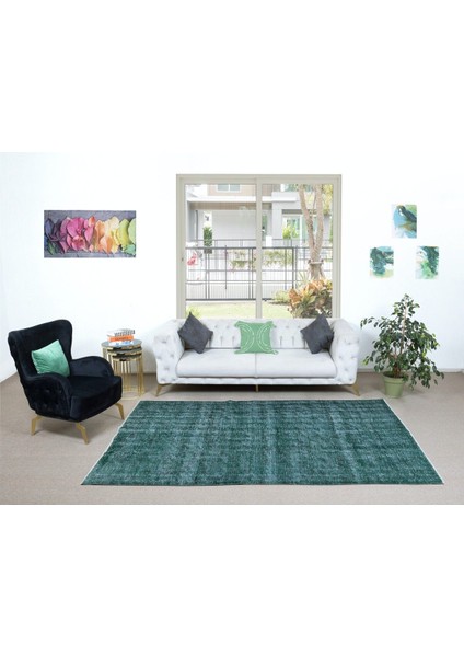 183 x 278 cm Modern El Yapımı Halı, Yeşil Çocuk Odası Halı, Yeşil Ev Dekoru fiyatları