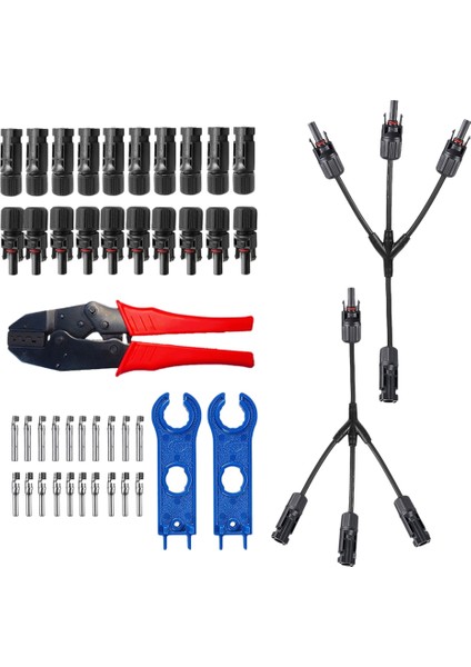 Y Tipi 1 Yollu 3 Fotovoltaik Konnektör Fotovoltaik Konnektör 2 Konnektör Anahtarları 1 Fotovoltaik Tel Sıkma Pensesi (Yurt Dışından)