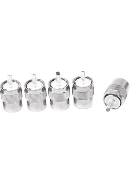 5 Adet Konnektör Uhf Erkek PL259 Fiş Lehim RG58 RG142 LMR195 RG400 Kablo Gümüş (Yurt Dışından)