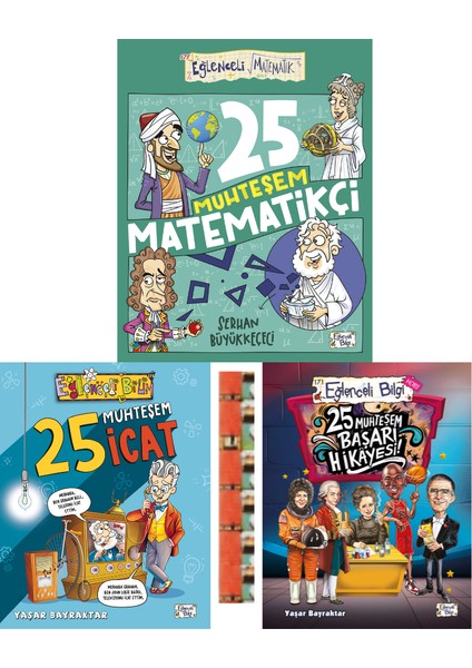 4.5.sınıf-25 Muhteşem Matematikçi, 25 Muhteşem Icat, 25 Muhteşem Başarı Hikayesi(3kitap)