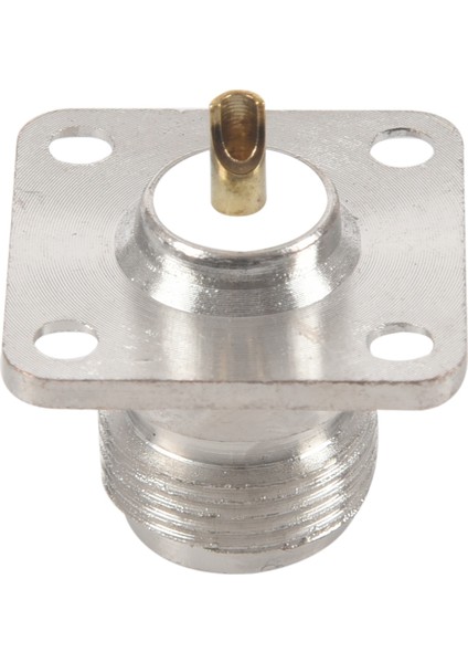 N Tipi Dişi Jak Rf Koaksiyel Konnektör 4 Delikli Panel Montajlı, Lehim Hazneli, Gümüş (Yurt Dışından)