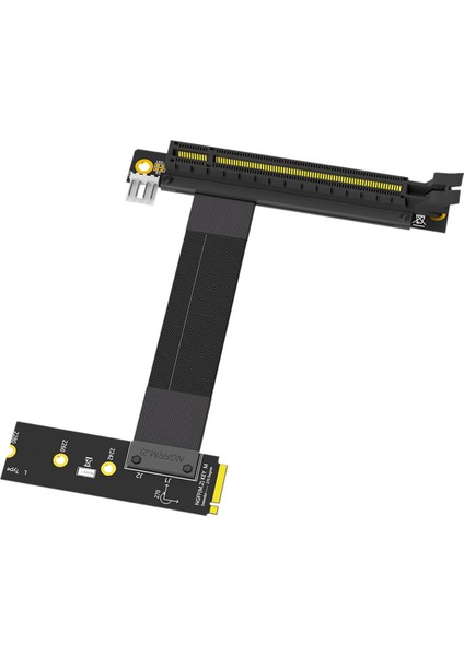 Yükseltici Kablo M.2 Nvme - Pcıe X16 Adaptörü Grafik Uzatma Kablosu 90 Derece Pcı Express 3.0 16X - M Anahtarı Yükseltici Kablo A (Yurt Dışından)