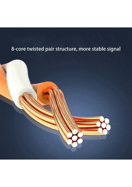 Cat8 Ethernet Kablosu 40 Gbps Uyumlu CAT6E Anti Koruyucu 26AWG Altın Kaplama RJ45 Yönlendirici Anahtarı Için Konnektör, 6.6ft/2 M (Yurt Dışından) indirimleri