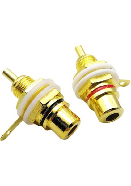 10 Adet Rca Dişi Jak Kaplamalı Rca Konnektörü Altın Panel Montajlı Şasi Ses Soketi Fişi Bölme Somunu Lehim Kabı (Yurt Dışından) modelleri