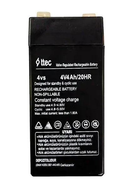 Ttec 4V 4AH Bakımsız Kuru Akü fiyatları