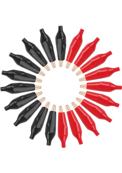 20 Adet Bakır Timsah Elektrikli Klips Yumuşak Yalıtımlı Kapak Elektrik Testi Timsah Klips Timsah Jumper Elektrikli Test Klipsleri (Yurt Dışından)