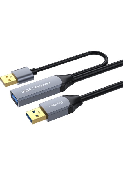 USB 3.0 Uzatma Kablosu Sinyal Yükseltici Extender Destekli Usb-A Uzatıcı Kablo 5 Metre