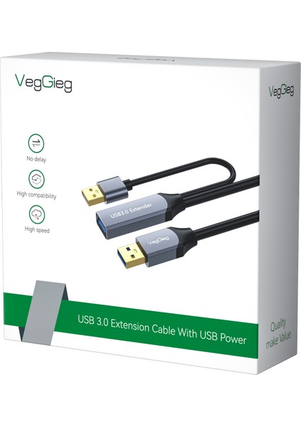 USB 3.0 Uzatma Kablosu Sinyal Yükseltici Extender Destekli Usb-A Uzatıcı Kablo 5 Metre