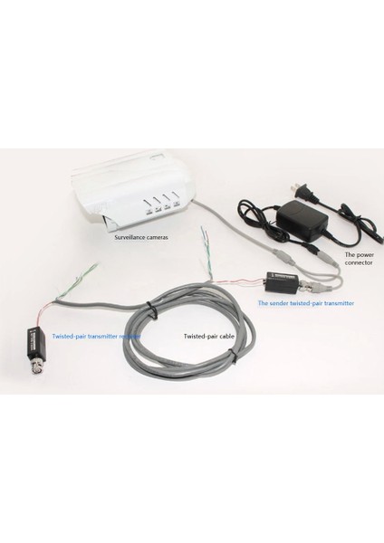 5 Çift 8mp Bnc Video Balun Konnektörü Iletim Bükümlü Çift Verici Cctv Kablosu Hd 8mp Ahd/cvı/tvı Kamerayı (Yurt Dışından)